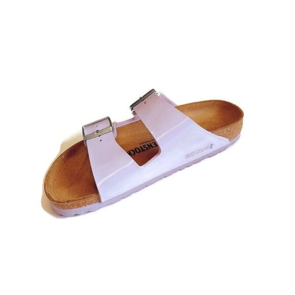 Birkenstock Arizona Birko-Flor Sandals Womens Size 7-7.5 NARROW Fit Purple Fog - Picture 4 of 9